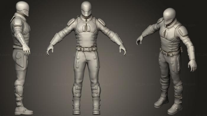 Figurines heroes, monsters and demons (Bloodsport Fortnite, STKM_1393) 3D models for cnc